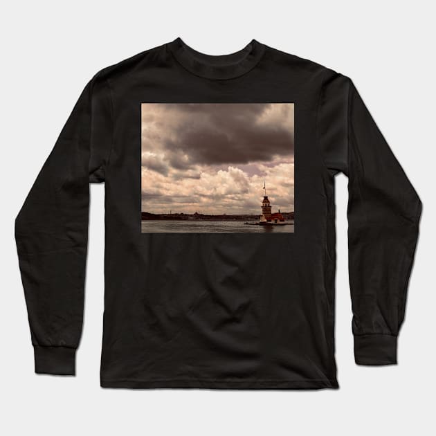 Maiden's Tower (Leander's Tower) Photography Long Sleeve T-Shirt by Geektuel